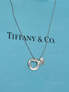 Tiffany 
Co 925 Silver Heart and Circle Tag Pendant Necklace