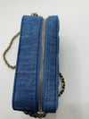 Sold-CHANEL Denim Blue Pearl Crush Mini Vanity Camera Bag in Aged Gold Hardware