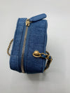 Sold-CHANEL Denim Blue Pearl Crush Mini Vanity Camera Bag in Aged Gold Hardware