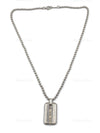 Tiffany 
Co 925 Silver Atlas Tag Pendant Necklace