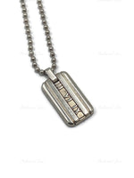 Tiffany 
Co 925 Silver Atlas Tag Pendant Necklace