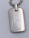 Tiffany 
Co 925 Silver Atlas Tag Pendant Necklace