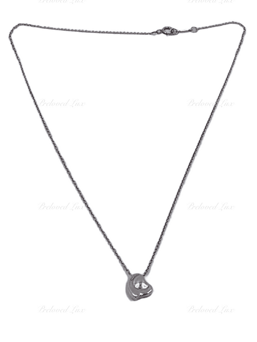 Sold-Tiffany 
Co Elsa Peretti Solid Heart Necklace