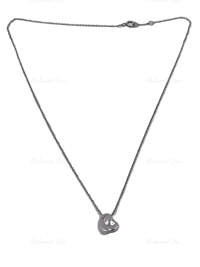 Sold-Tiffany 
Co Elsa Peretti Solid Heart Necklace