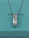 Sold-Tiffany 
Co 925 Silver 1837 Oval Ring Pendant Necklace