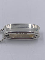 Sold-Tiffany 
Co 925 Silver 1837 Oval Ring Pendant Necklace