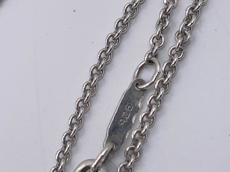 Sold-Tiffany 
Co 925 Silver 1837 Oval Ring Pendant Necklace