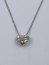 Tiffany 
Co 925 Silver Solid Heart with Arrow Pendant Necklace