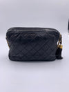 Sold-CHANEL Lambskin Black Camera Bag with Tassel