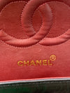 Sold-CHANEL Classic Lambskin Double Chain Double Medium Flap Bag black/gold