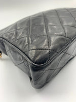 Sold-CHANEL Lambskin Black Camera Bag with Tassel