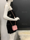 Sold-CHANEL Caviar Sakura Pink Mini Square Vanity Case Chain Bag Light Gold Hardware