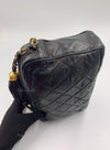 Sold-CHANEL Lambskin Black Camera Bag with Tassel