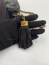 Sold-CHANEL Lambskin Black Camera Bag with Tassel