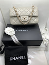 Sold-CHANEL Classic Grey Lambskin Mini Rectangular Crossbody Bag in Champaign Gold Hardware