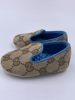 Sold-Gucci Baby Brown Monogram GG Logo Shoes Size EU 16 US 1