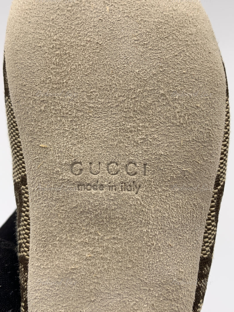 Sold-Gucci Baby Brown Monogram GG Logo Shoes Size EU 16 US 1