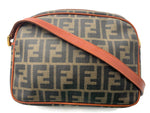 Sold-FENDI Zucca Spalmati Camera Case Tobacco Caramello FF Logo Crossbody Bag