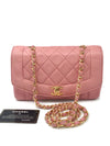 Sold-CHANEL Diana Small Single Chain Single Flap Bag Pink/gold