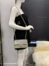 Sold-CHANEL Classic Grey Lambskin Mini Rectangular Crossbody Bag in Champaign Gold Hardware