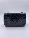 CHANEL Classic Mini Rectangular Black Shoulder Bag Crossbody - Silver Hardware Patent Leather