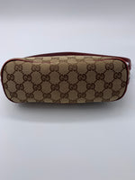 Sold-GUCCI GG Logo Brown Small Handbag