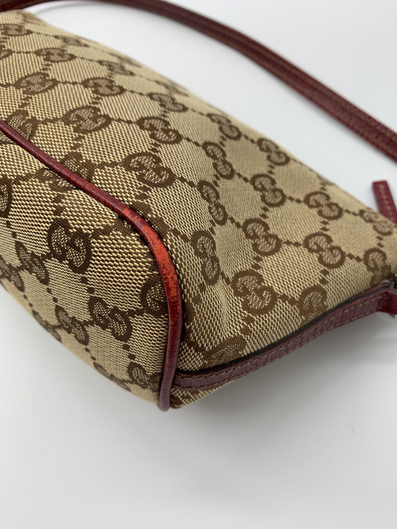 Sold-GUCCI GG Logo Brown Small Handbag