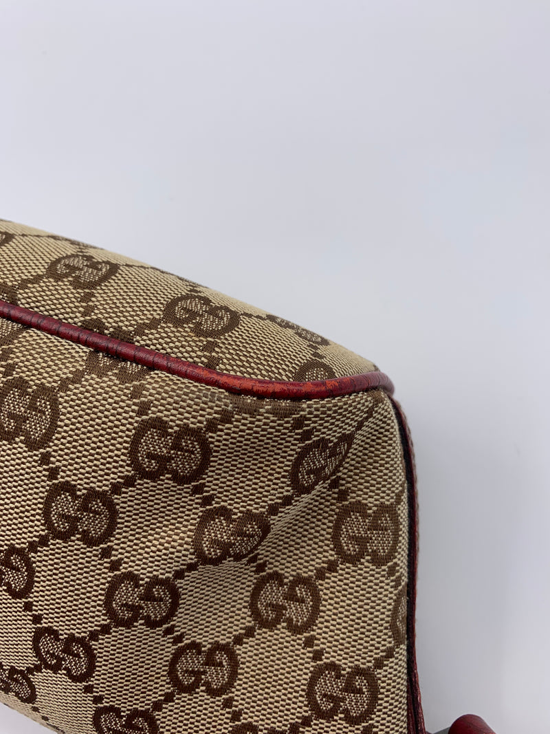 Sold-GUCCI GG Logo Brown Small Handbag