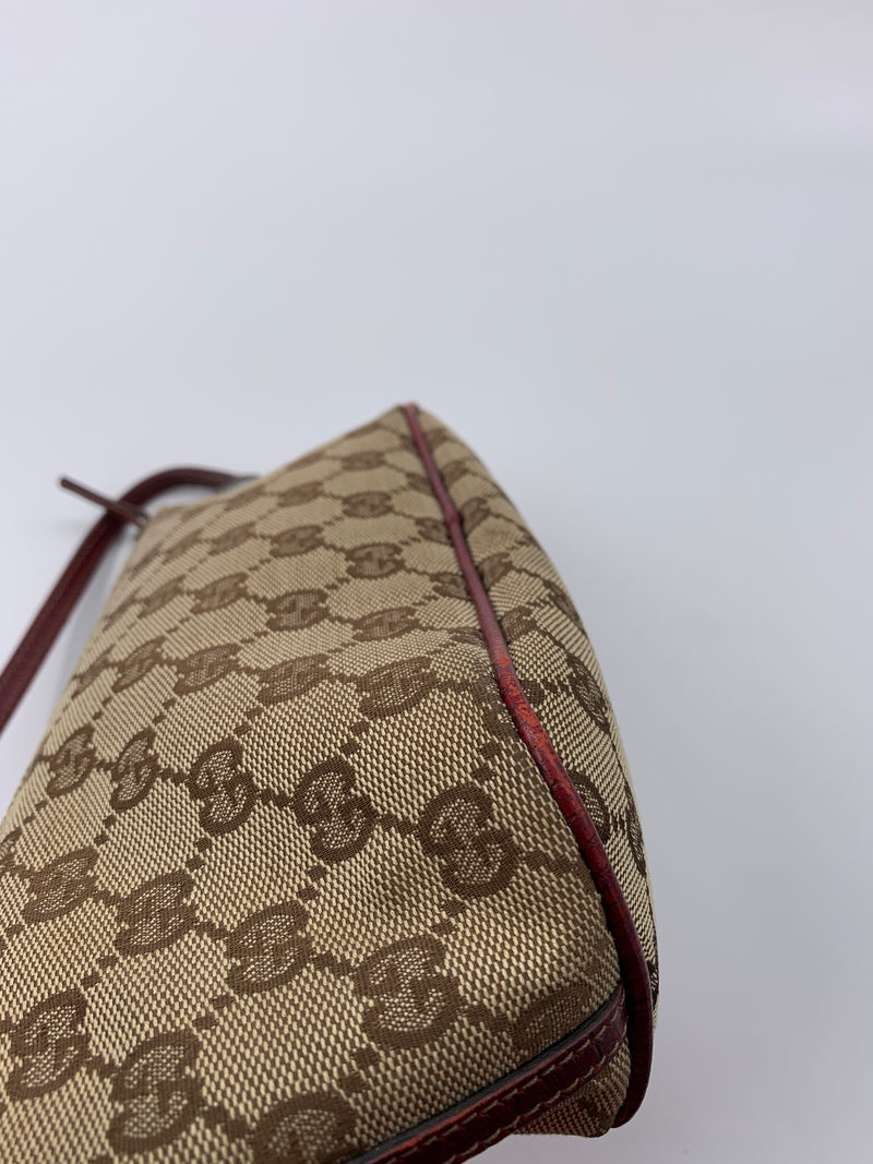 Sold-GUCCI GG Logo Brown Small Handbag