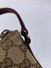 Sold-GUCCI GG Logo Brown Small Handbag