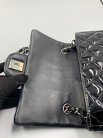 CHANEL Classic Mini Rectangular Black Shoulder Bag Crossbody - Silver Hardware Patent Leather