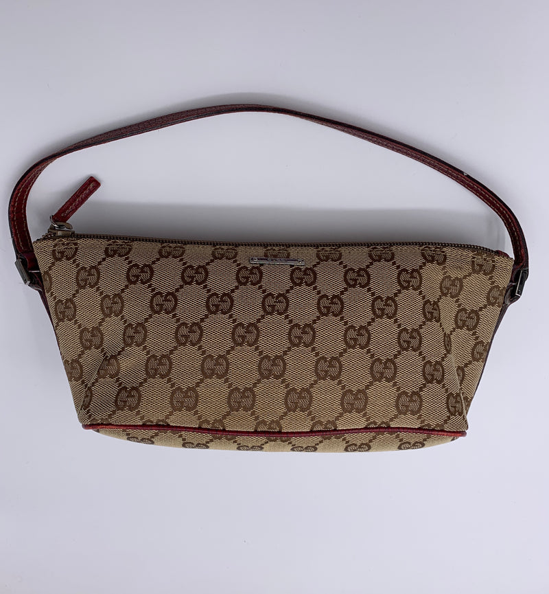 Sold-GUCCI GG Logo Brown Small Handbag