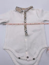 KidSold-Burberry White Baby Jumpsuit / Romper with Hat