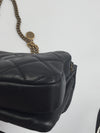 Sold-CHANEL CC Crown Calfskin Flap Bag - Black/Aged Gold Hardware