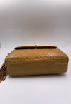 CHANEL Lambskin Camel (Dark Beige) Large Camera Bag with Tassel