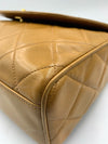 CHANEL Lambskin Camel (Dark Beige) Large Camera Bag with Tassel