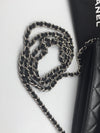 Sold-CHANEL CC Wallet-on-the-chain Lambskin Crossbody Bag - Black