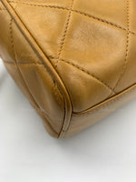 CHANEL Lambskin Camel (Dark Beige) Large Camera Bag with Tassel