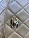 CHANEL Lambskin Camel (Dark Beige) Large Camera Bag with Tassel