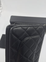 Sold-CHANEL CC Wallet-on-the-chain Lambskin Crossbody Bag - Black