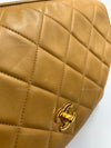 CHANEL Lambskin Camel (Dark Beige) Large Camera Bag with Tassel