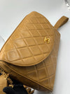 CHANEL Lambskin Camel (Dark Beige) Large Camera Bag with Tassel