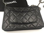 Sold-CHANEL CC Wallet-on-the-chain Lambskin Crossbody Bag - Black