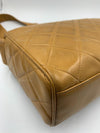 CHANEL Lambskin Camel (Dark Beige) Large Camera Bag with Tassel