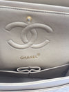 Sold-CHANEL Classic Lambskin Double Chain Double Flap Medium Shoulder Bag- beige/gold