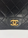 Sold-CHANEL Classic Lambskin Double Chain Double Medium Flap Bag black/gold