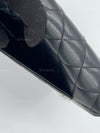 Sold-CHANEL Black Lambskin Wallet-on-the-chain WOC Crossbody Flap Bag Silver Hardware