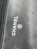 Sold-CHANEL Black Lambskin Wallet-on-the-chain WOC Crossbody Flap Bag Silver Hardware