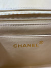 Sold-CHANEL Lambskin Medium Diana Single Chain Single Flap Bag Beige/gold (2)