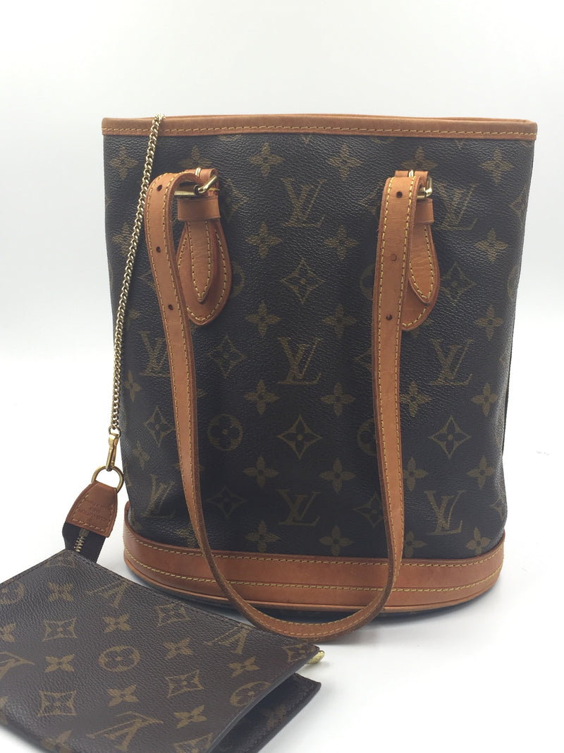 Sold-LOUIS VUITTON Monogram Bucket PM with Pouch M42238